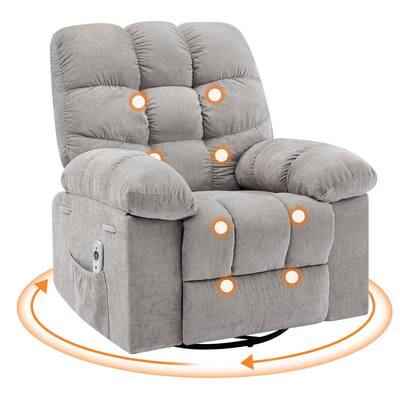 Garvee 360° Swivel Rocking Recliner Chair, Massage Rocker Recliner Chair with Vibration and Heat,Oversized Rocker Recliner S...