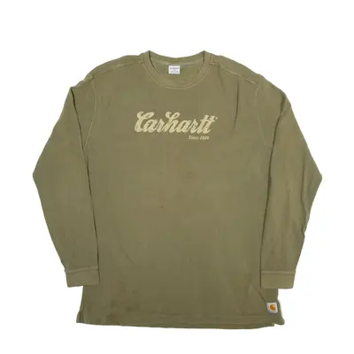 CARHARTT T-Shirt Green Long Sleeve Mens XL