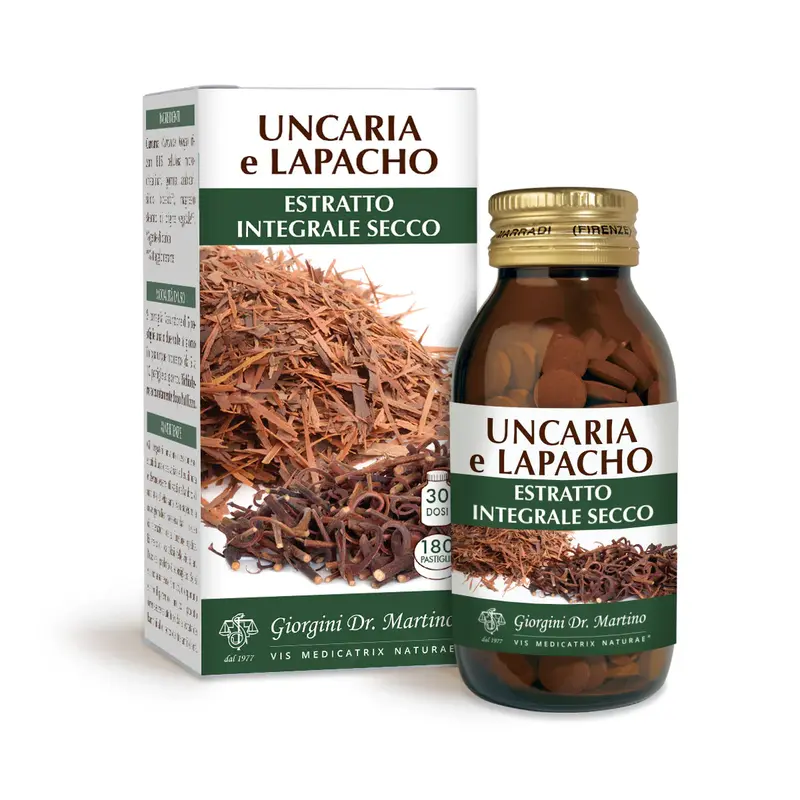 Dr Giorgini Uncaria and Lapacho Dry Whole Extract 180 Tablets of 500 mg