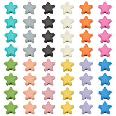 48Pcs 12 Colors Alloy Beads