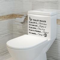 Toilet Sticker Room Decor, 1 Count Letter Pattern Toilet Lid Sticker, Toilet Decorative Sticker, Creative Toilet Decal, Vin...