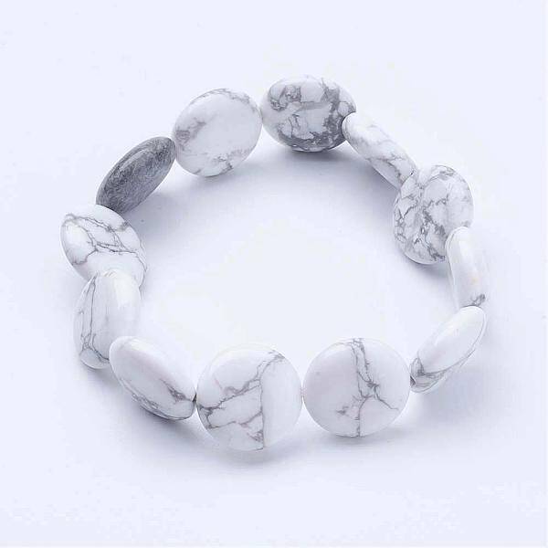 Natural Howlite Beads Stretch Bracelets