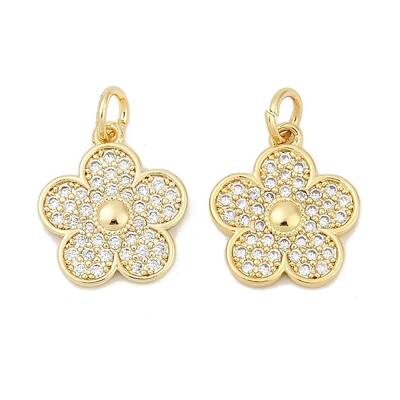 Brass Micro Pave Cubic Zirconia Pendants