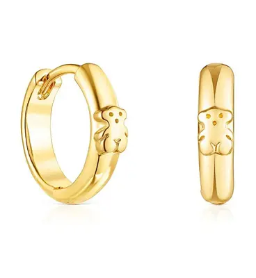 Tous Basics 1003912000 Orecchini A Cerchio Placcati Oro