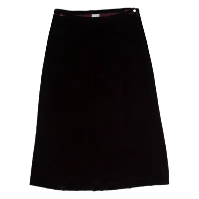 LAURA ASHLEY Womens A-Line Skirt Maroon Long Velvet UK 14