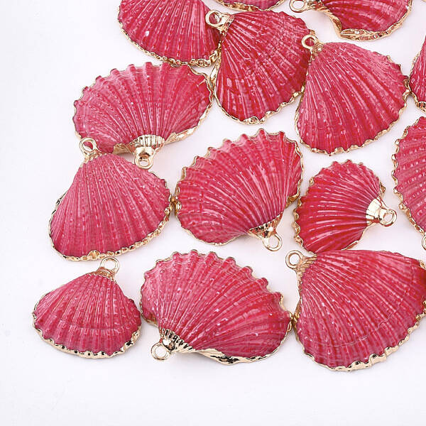 Spray Paint & Electroplate Sea Shell Pendants