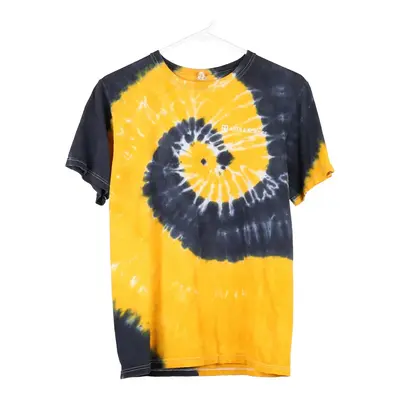 Anvil Tie-Dye T-Shirt - Small Yellow Cotton