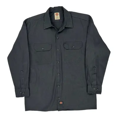 Dickies Shirt - Medium Black Polyester Blend