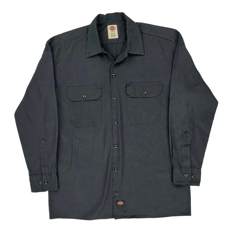 Dickies Shirt - Medium Black Polyester Blend