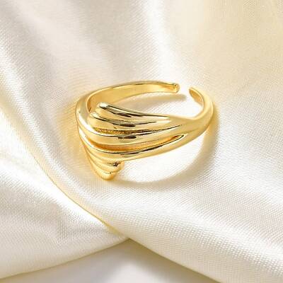 Rack Plating Brass Cuff Finger Rings for Women