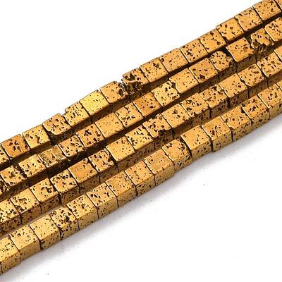 Electroplated Natural Lava Rock Beads Strands