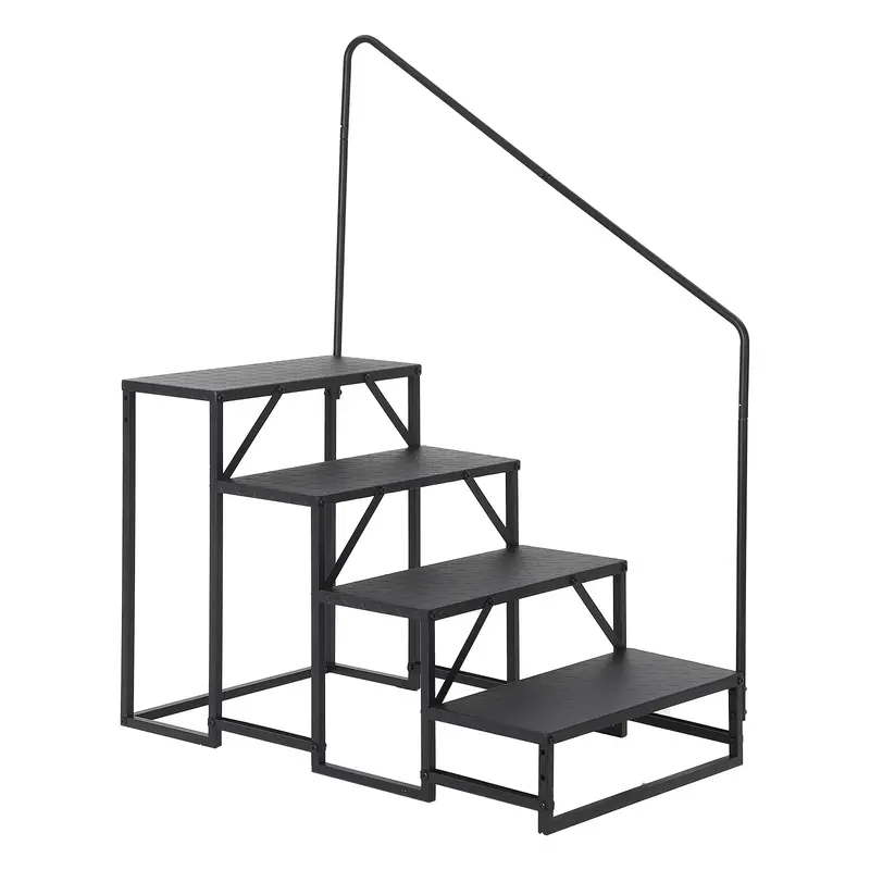 Garvee Heavy Duty Stability & Safety – RV Step Stool with Handrail – 4-Step Carbon Steel Ladder – 660 lbs Capacity – ...