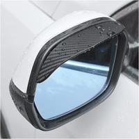 2PCS Smoke Visor Guards for Car Side Mirrors - Waterproof Carbon Fiber Auto Rain Eyebrows for Cars, Trucks and SUVs - Univers...