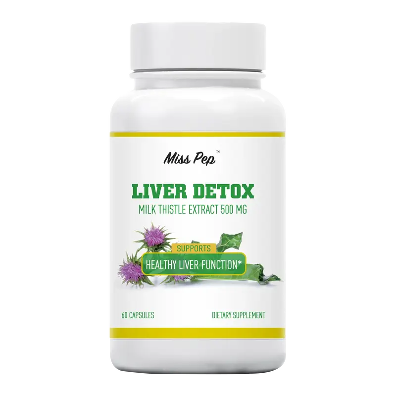 MissPep Milk thistle Liver Detox 60 Capsules Artichoke Extract Supports Healthy Liver Function