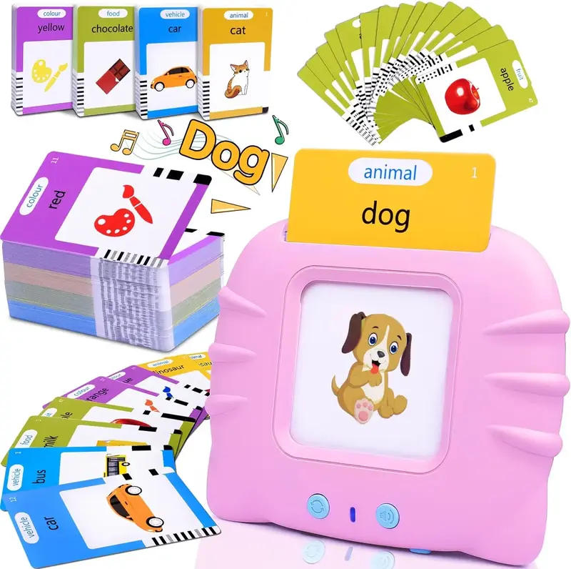 Qyeah Talking Flash Cards with 224 Sight Words,Montessori Flash Cards,Speech Therapy,Autism Sensory Flash Cards,Learning Educ...