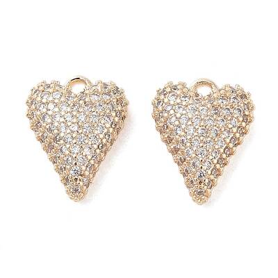 Brass Micro Pave Clear Cubic Zirconia Pendants