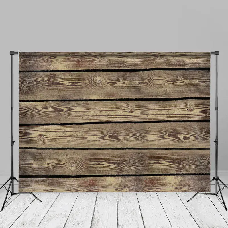 Pastoral Brown Transverse Wood Grain Photo Backdrop - Aperturee