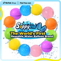 Soppycid Party Game Reusable Water Balloons, Quick-Fill Self-Sealing Silicone Splash Balls, Eco-Friendly Leak-Proof Design fo...