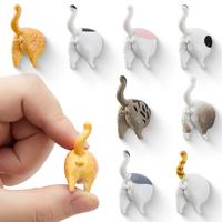 Cat Butt Design Refrigerator Decorating Magnet, 9pcs Creative Funny Refrigerator Magnet, Home Decor Supplies, Kitchen Decorat...