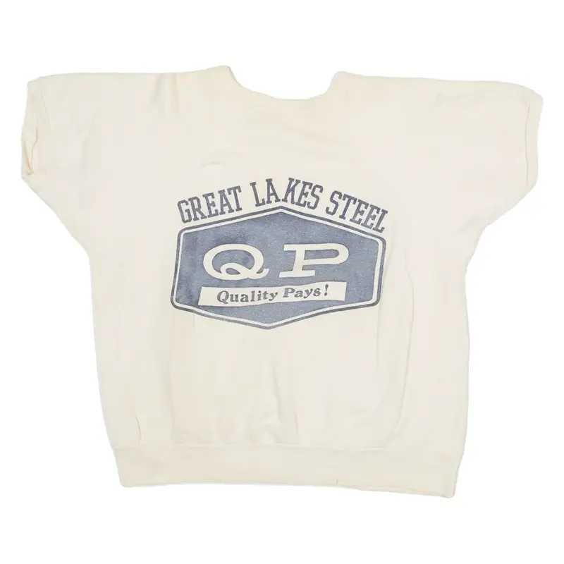 Great Lakes Steel Short Sleeved Womens Sweatshirt Cream L