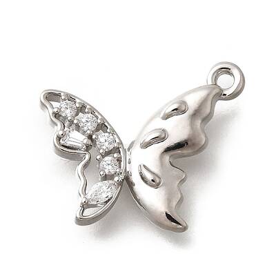 Brass Micro Pave Cubic Zirconia Pendants