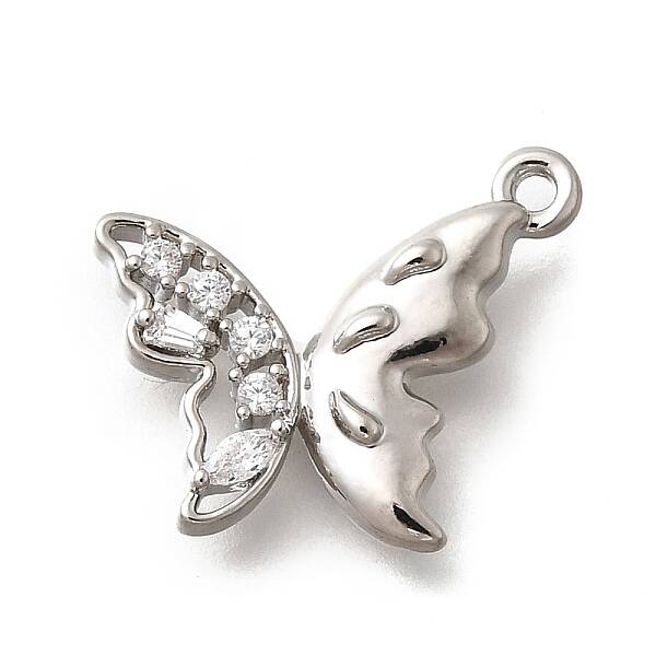 Brass Micro Pave Cubic Zirconia Pendants