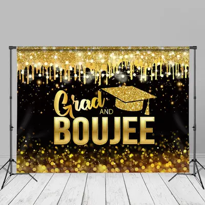 Glitter Gold Light Grad Cap Photography Backdrop - Aperturee