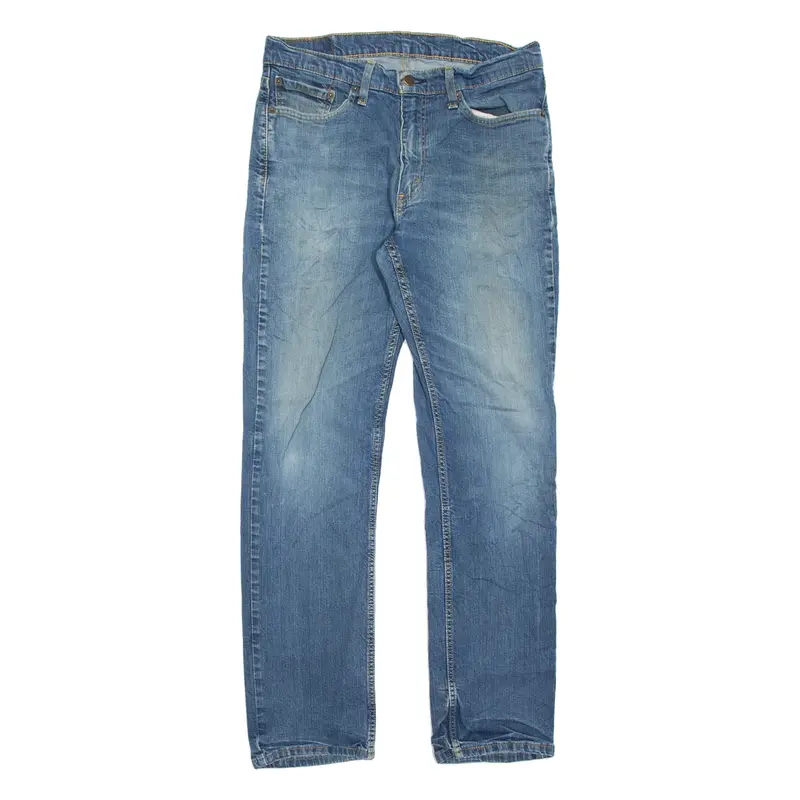 LEVI'S 514 Jeans Mens Blue Slim Straight Stone Wash W33 L32