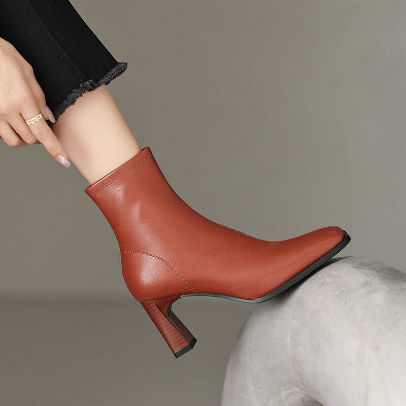 CHIKO Ruana Square Toe Chunky Heels Ankle Boots