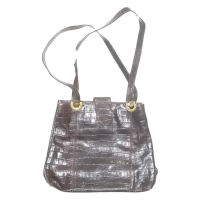 Womens Shoulder Bag Brown Leather Animal Print