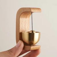 Suction Door Type Solid Wood Wind Chime, 1 Count Magnetic Hangable Entry Door Bell, Vintage Door Bell Hanging Ornament, Home ...