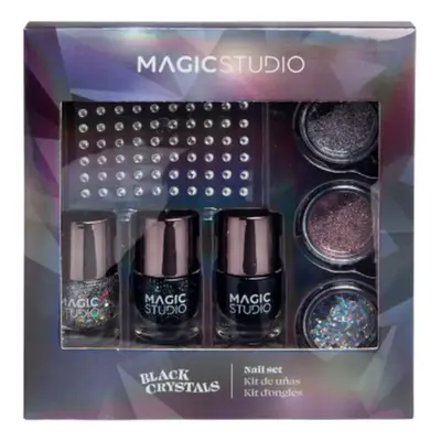 Idc Institute Idc Magic Studio Black Crystals Nail Set