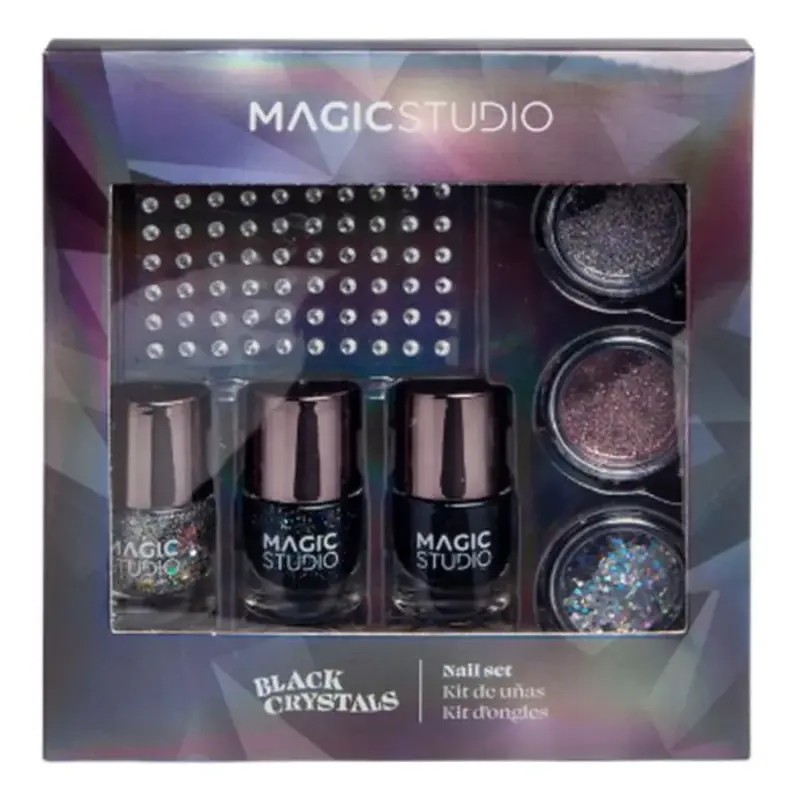Idc Institute Idc Magic Studio Black Crystals Nail Set