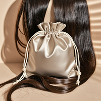Silky satin bag for storing dust-proof drawstring pockets, beauty device accessories and small cloth bags Organiser