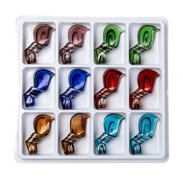 Handmade Gold Sand Lampwork Big Pendants