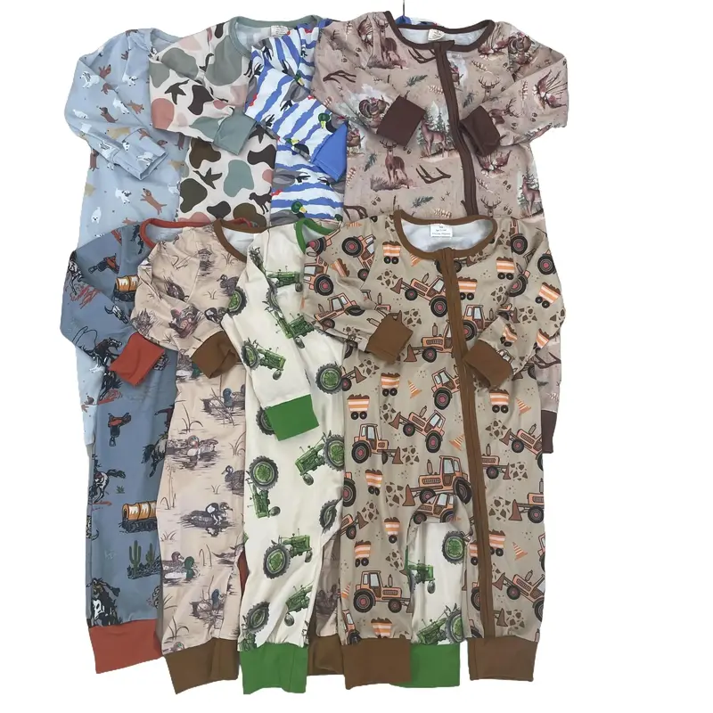 baby boy clothes deer hunting romper sleep wear newborn baby hunting zipper romper gift one-piececs baby  onesie