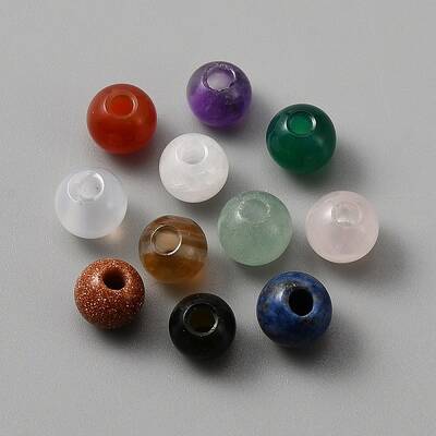 Natural & Synthetic Mixed Gemstone Beads