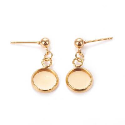 304 Stainless Steel Stud Earring Settings