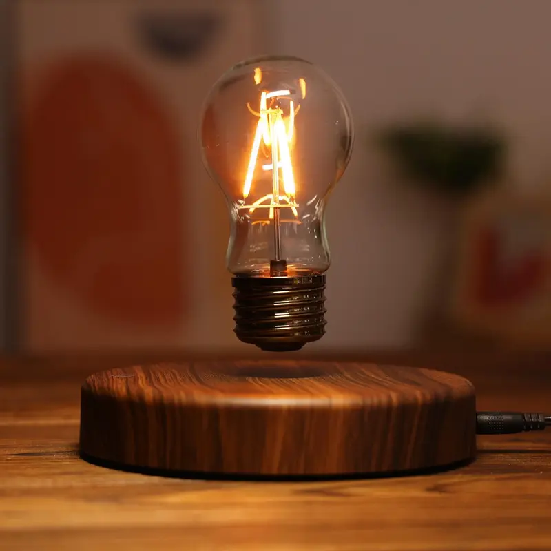 Magnetic Floating Bulb Design LED Lights for Bedroom for Summer, Multipurpose 360 Degree Rotatable Wireless Table LED Lamp, N...