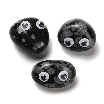 Natural Snowflake Obsidian Display Decorations