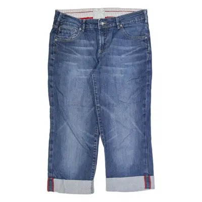 WHITE STUFF 3/4 Length Womens Jeans Blue Regular Straight Stone Wash W30 L21