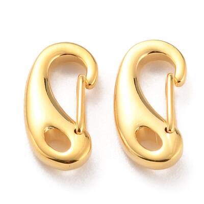 304 Stainless Steel Push Gate Snap Keychain Clasp Findings