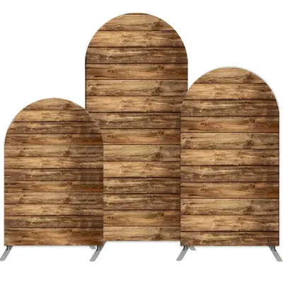 Aperturee Nature Simple Wood Double Sided Party Arch Backdrop Kit | Chiara Wall Backdrop Diy | Diy Round Arch Backdrop | Diy ...