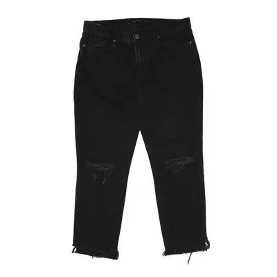 J BRAND Go Thic Distressed Jeans Black Denim Relaxed Tapered Womens W32 L25