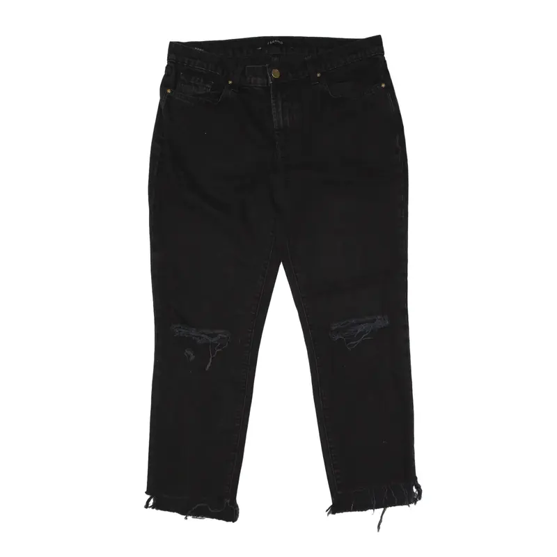 J BRAND Go Thic Distressed Jeans Black Denim Relaxed Tapered Womens W32 L25