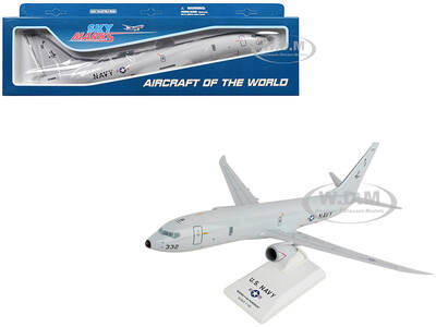 Boeing P-8A Poseidon Transport Aircraft United States Navy Gray (Snap-Fit) 1/130 Plastic Model by Skymarks