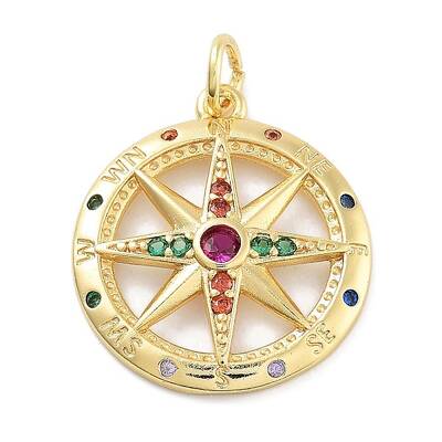 Rack Plating Brass Micro Pave Cubic Zirconia Pendants