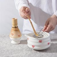 Japanese Traditional Matcha Tea Set, 5 Counts/set Including Matcha Bowl & Bamboo Whisk & Spoon & Whisk Bowl & Sifter, Tea Mak...