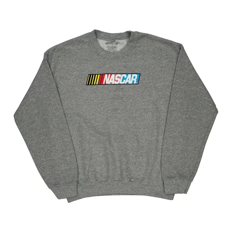 Nascar Cup Series Nascar Graphic Sweatshirt - Large Grey Cotton Blend | Size: large
