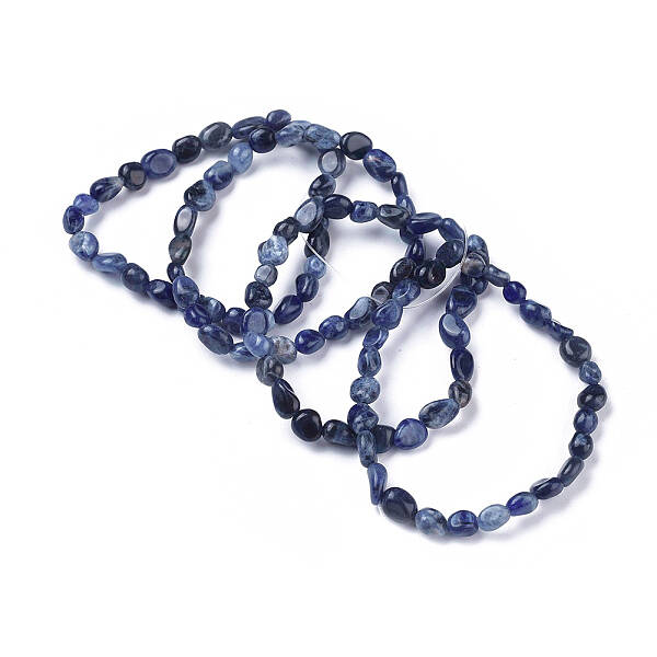 Natural Sodalite Bead Stretch Bracelets
